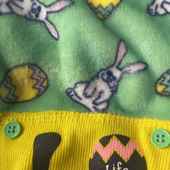 Easter Fleece Pajamas for Small Dog Life is Good - Picture 2 of 11